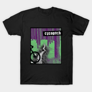 Cycopath Is Singletrack -green/magenta T-Shirt